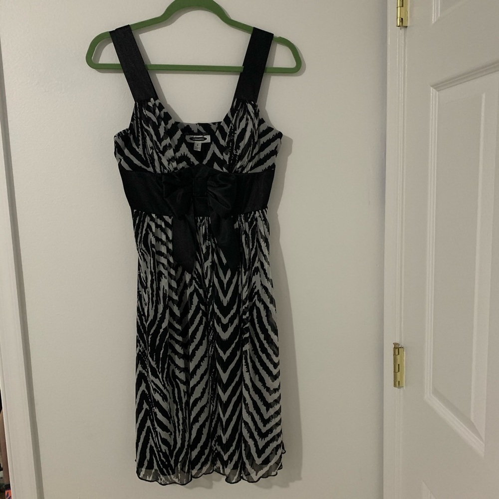 Black & Gray Dress w/ Bow
